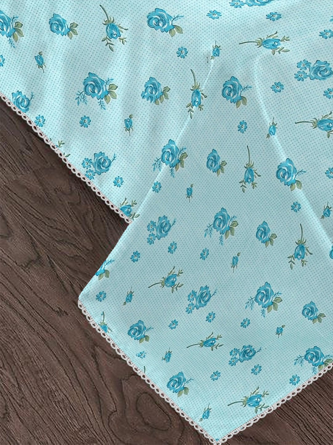 Blue Pure Cotton Floral Double Bed Dohar