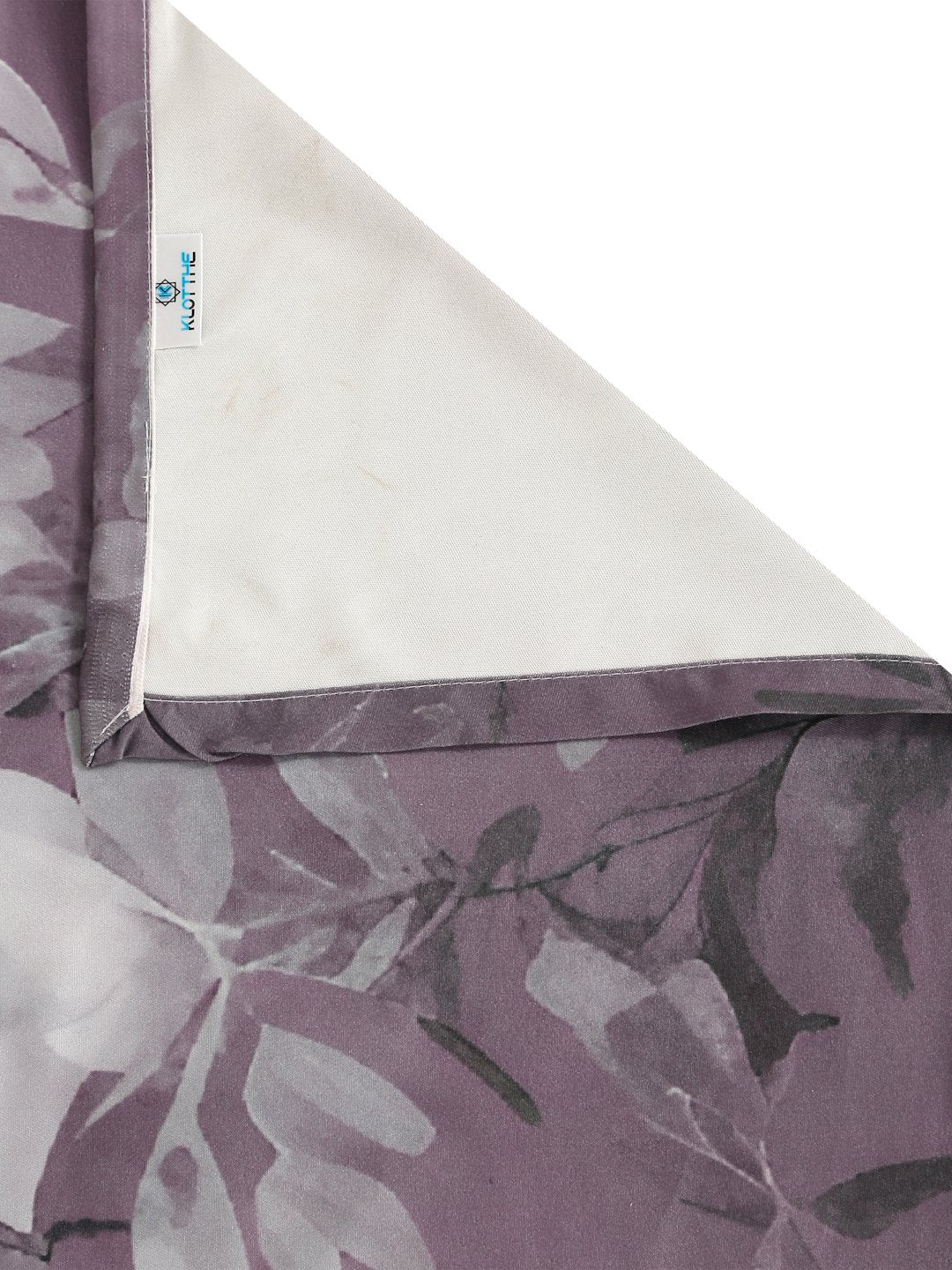 Purple Digital Floral Printed Cotton Blend Double Bedsheet with 2 Pillow Covers