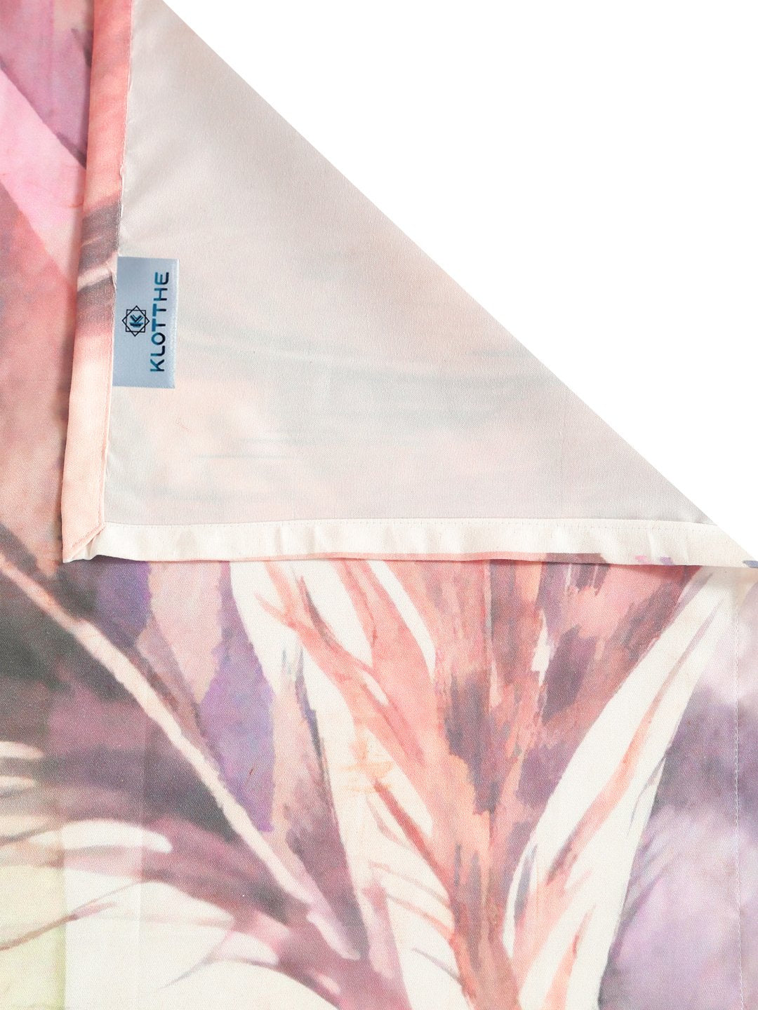 White 7D Floral Printed Cotton Blend Double Bedsheet with 2 Pillow Covers