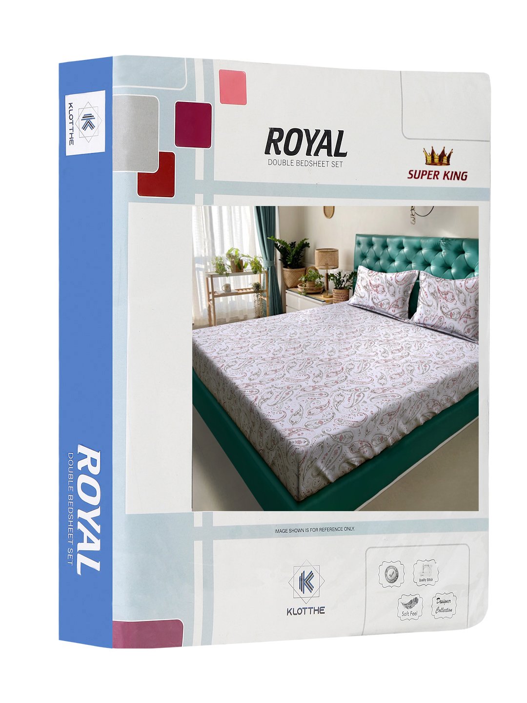 Multi Floral 400 TC Pure Cotton Double Bedsheet in Book Fold Packing