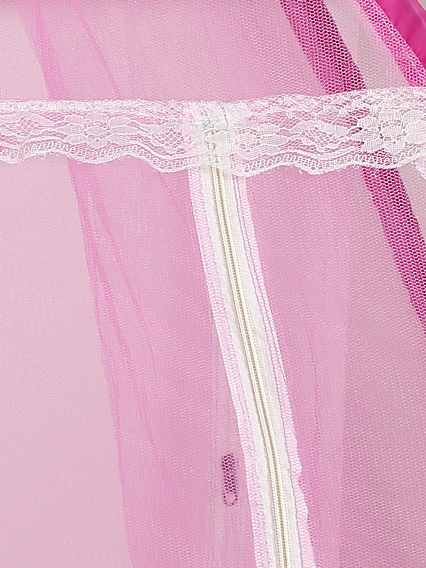 Pink King Size Washable Foldable Mosquito Net