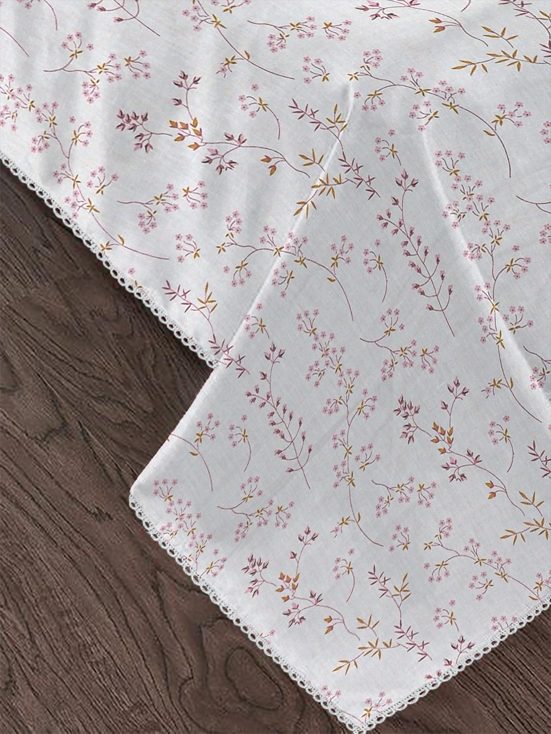 Pink Pure Cotton Floral Double Bed Dohar