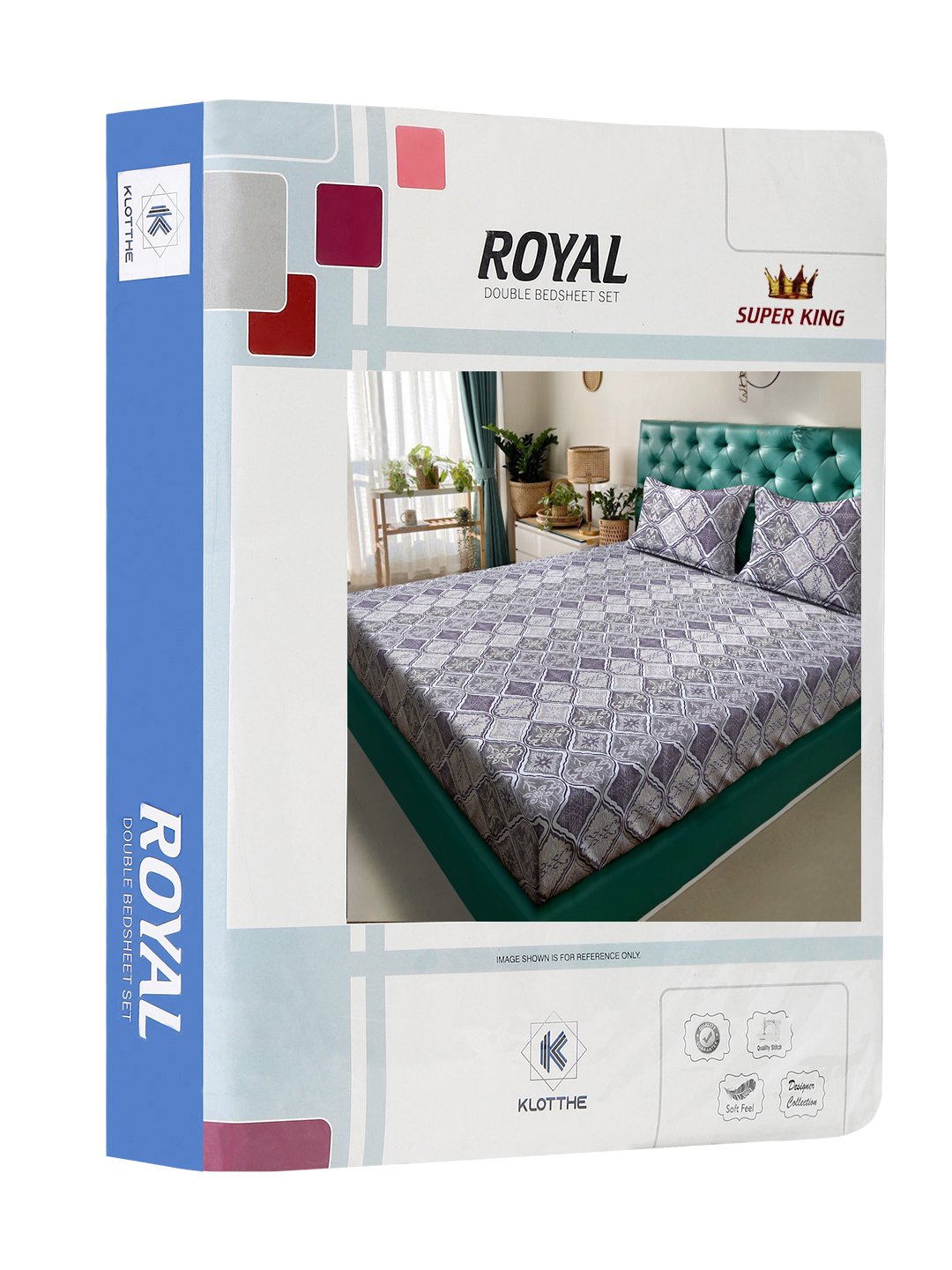 Multi Floral 400 TC Pure Cotton Double Bedsheet in Book Fold Packing