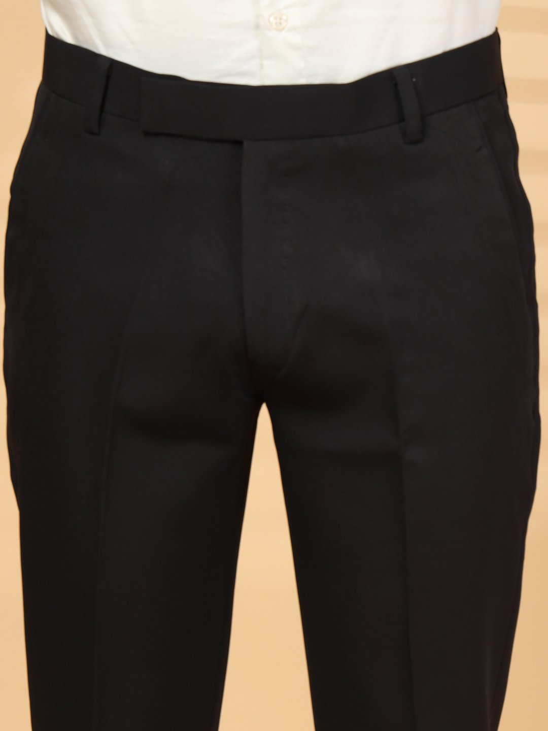 Black Solid Embroidery Single-Breasted Two-Piece Party Suit