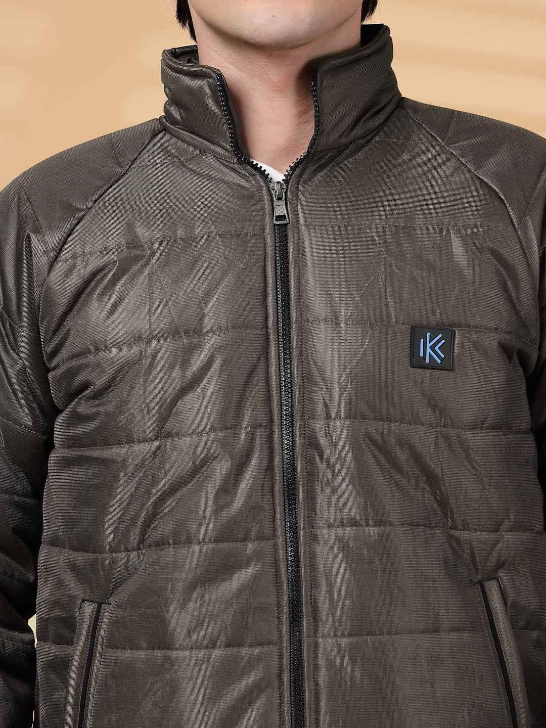 Klotthe Men Dark Brown Heavy Winter Quilted Jacket