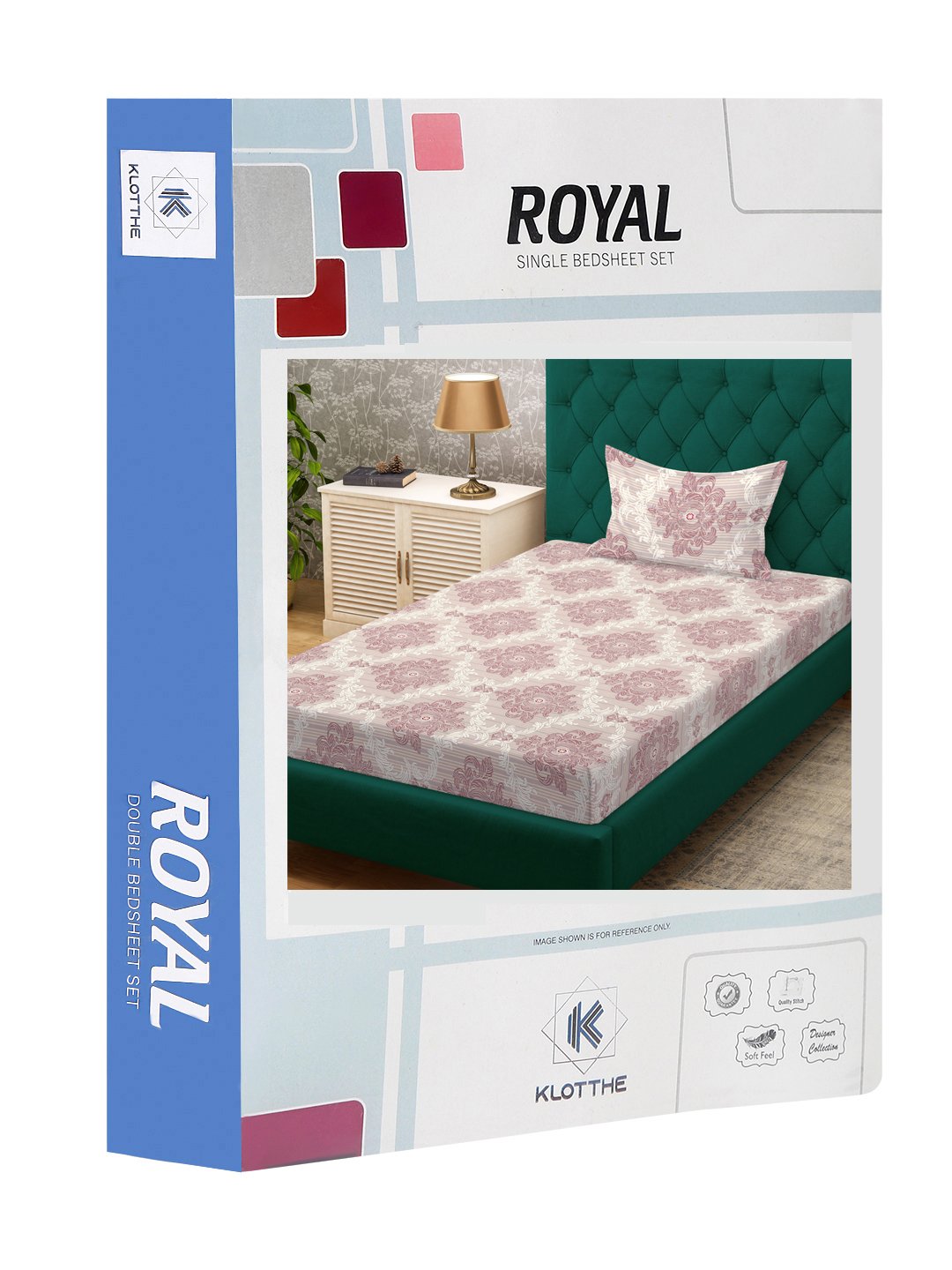 Multi Ethnic Motifs 300 TC Cotton Blend Single Bedsheet in Book Fold Packing