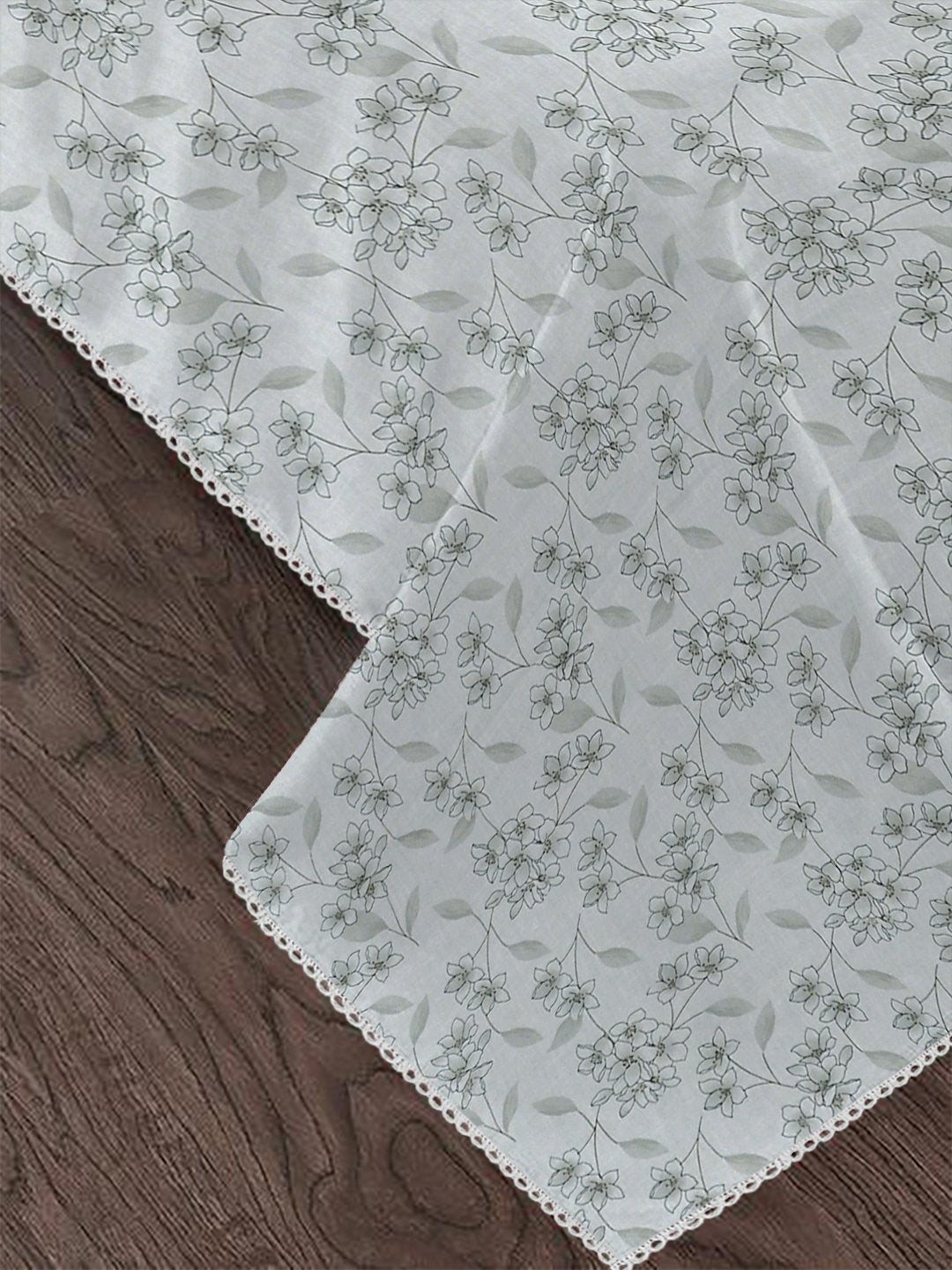 Grey Pure Cotton Floral Double Bed Dohar