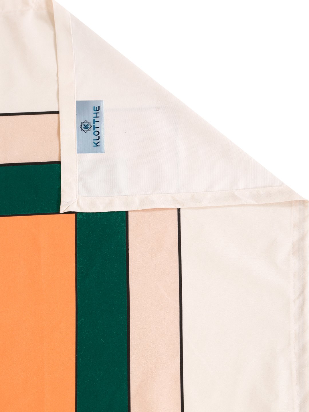 Digital Orange Geometric Cotton Blend Double Bedsheet with 2 Pillow Covers