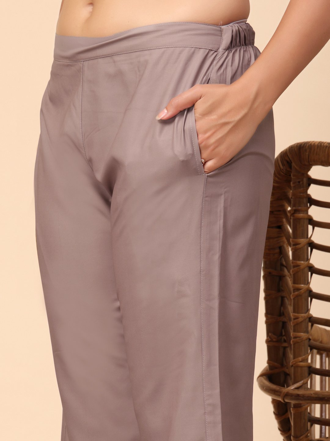 Brown Cotton Printed Shirt With Trousers Co-Ords Set