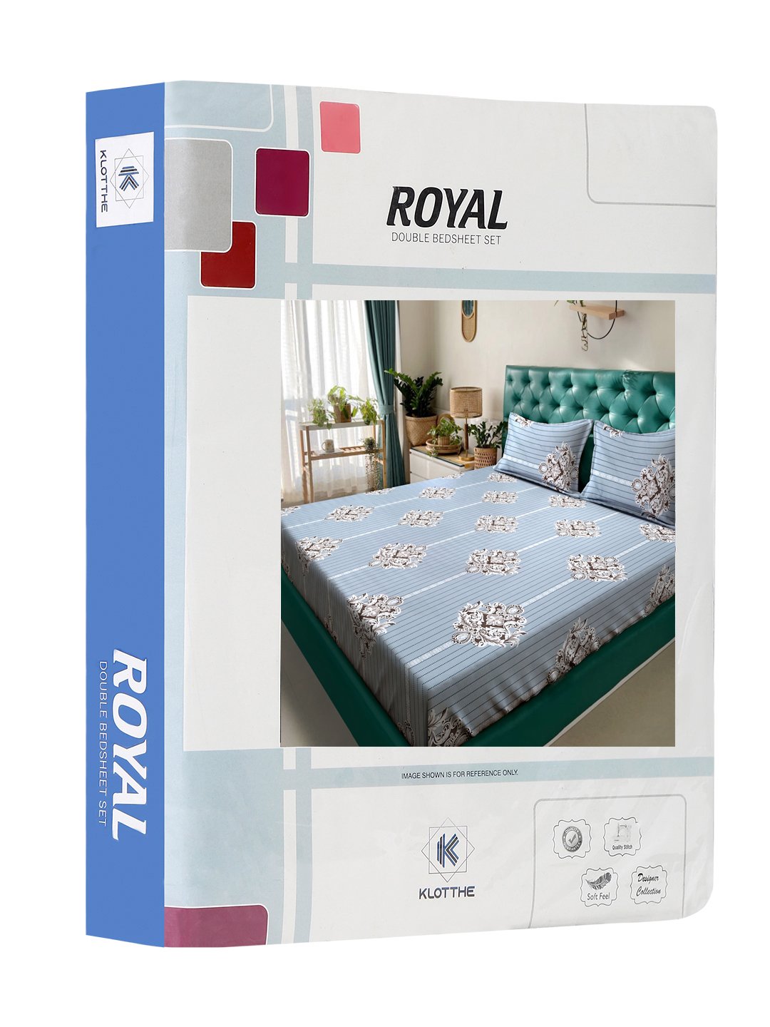 Ethnic Motifs 300 TC Cotton Blend Double Bedsheet in Book Fold Packing