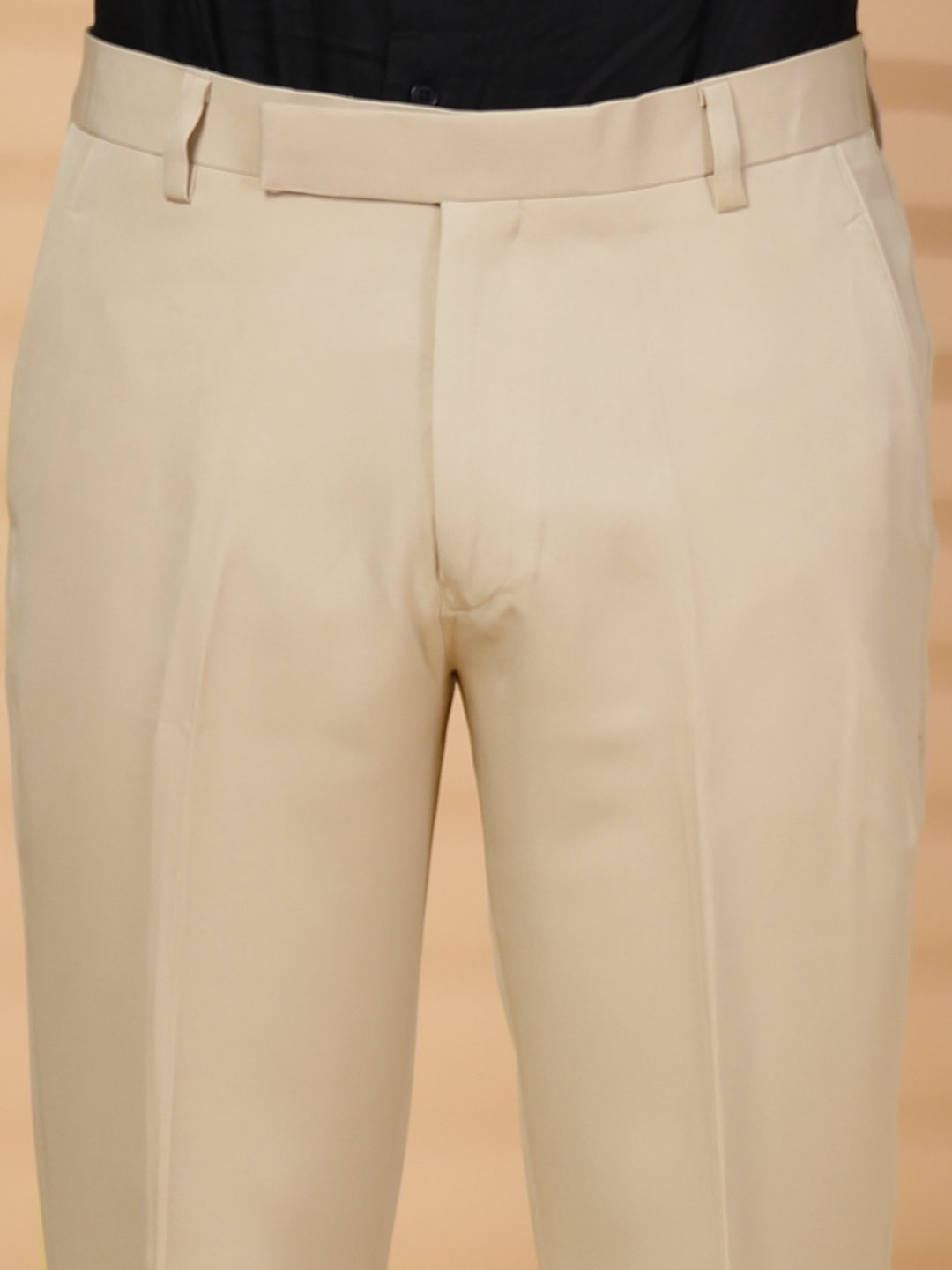 Cream Solid Embroidery Single-Breasted Two-Piece Party Suit