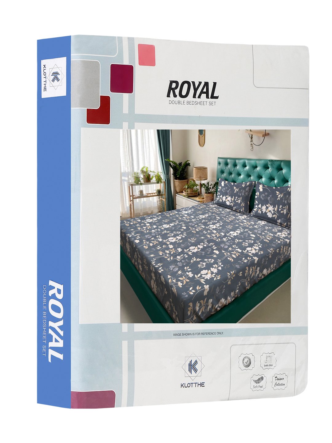 Floral 300 TC Cotton Blend Double Bedsheet in Book Fold Packing
