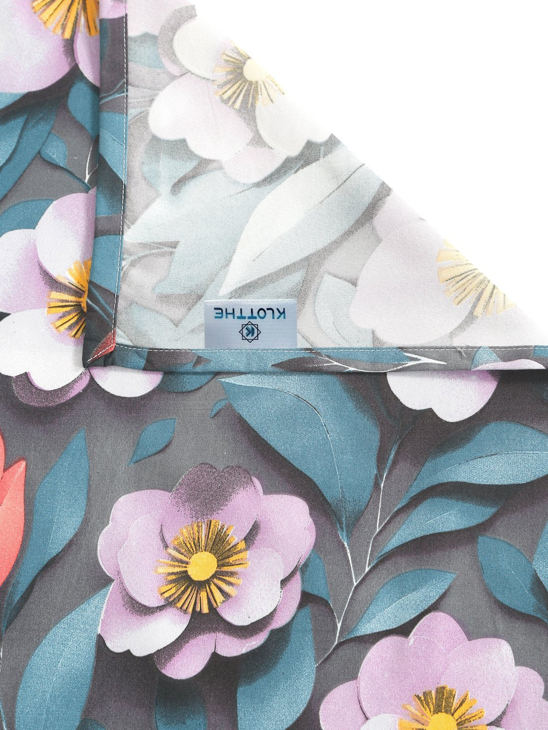 Blue Floral 7D Cotton Blend Single Bedsheet with Pillow Cover