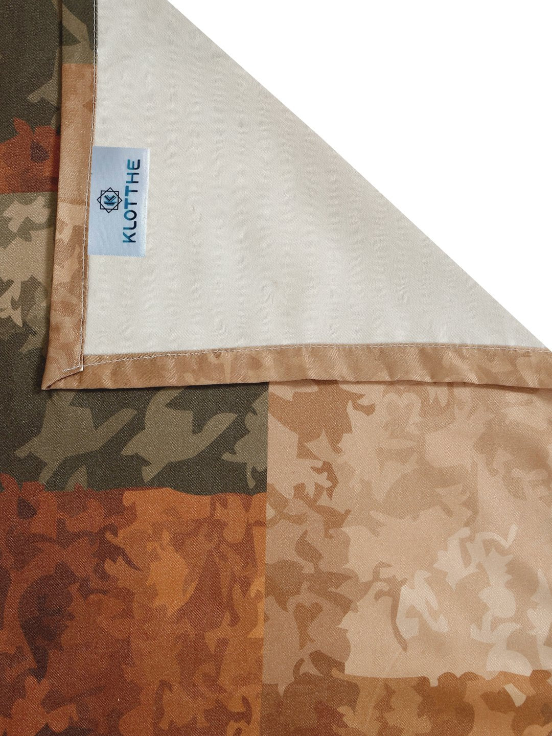 Brown Digital Geometric Printed Cotton Blend Double Bedsheet with 2 Pillow Covers
