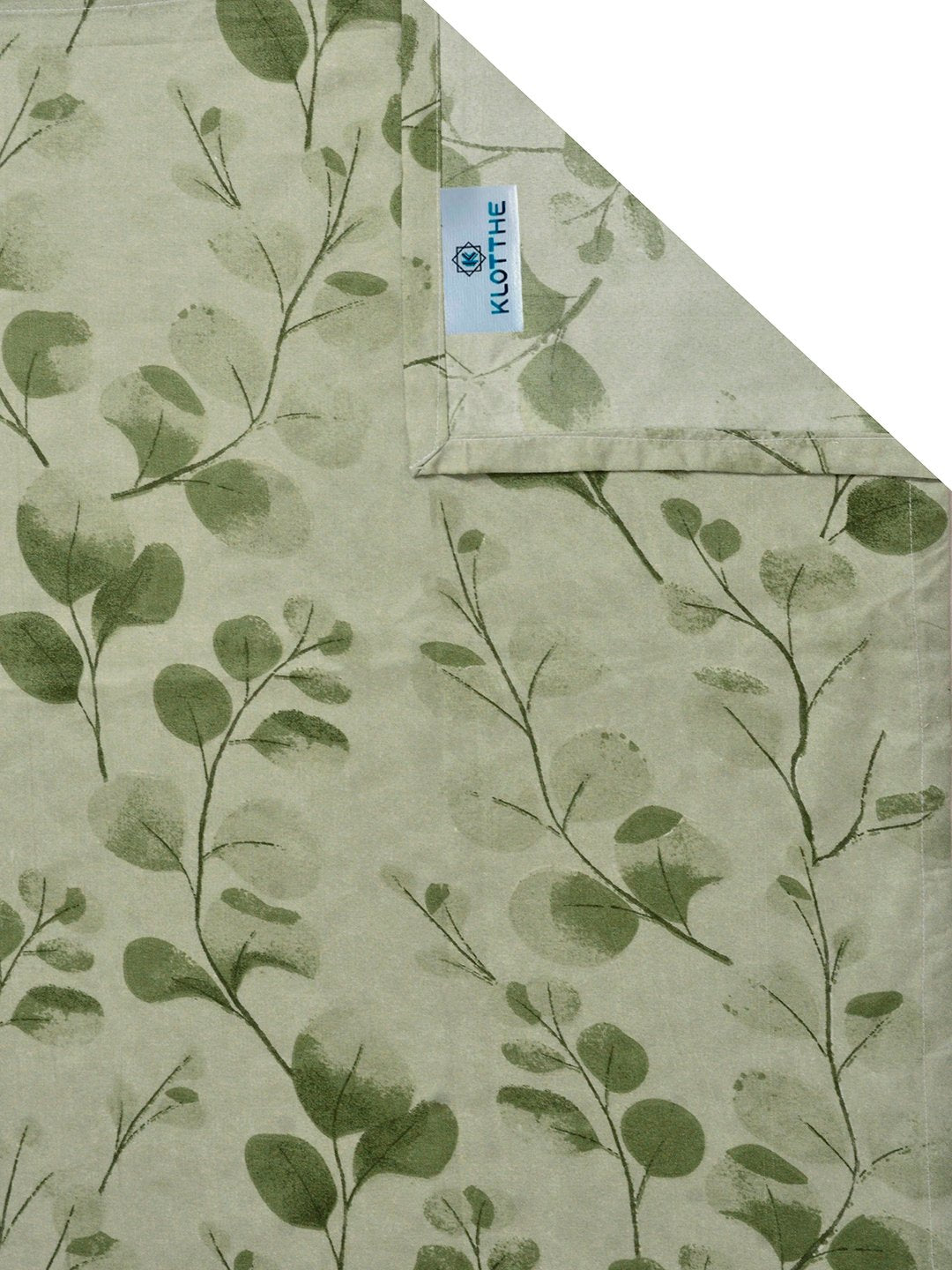 Green Floral Cotton Blend Double Bedsheet with 2 Pillow Covers