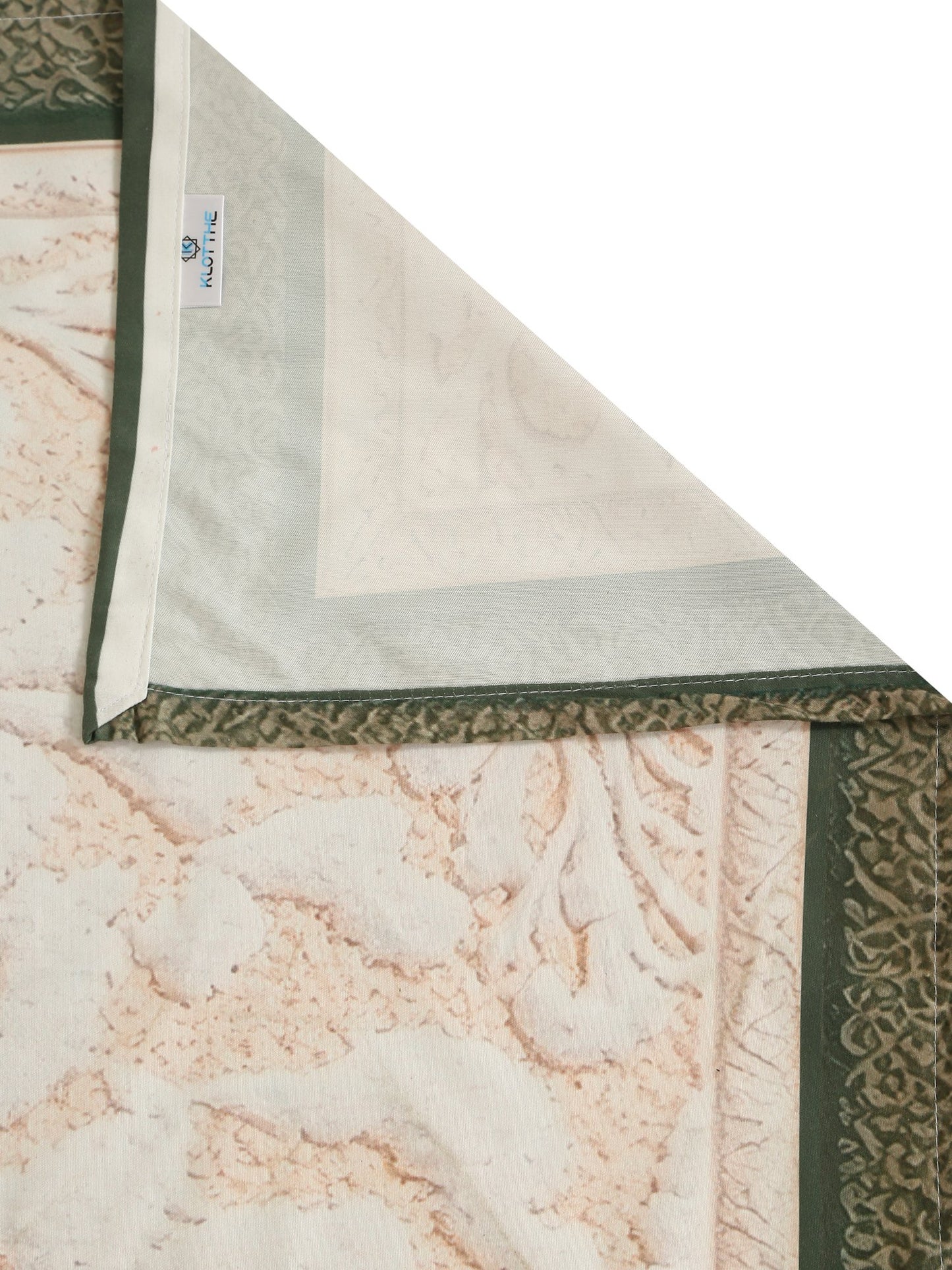 Cream Digital Floral Printed Cotton Blend Double Bedsheet with 2 Pillow Covers