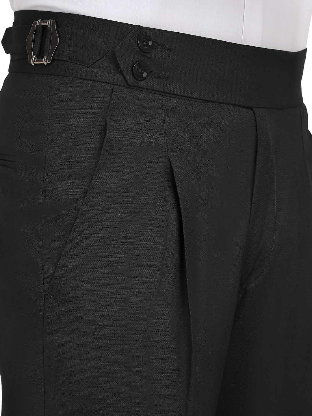 Klotthe Men's Slim Fit Formal Trouser-Black