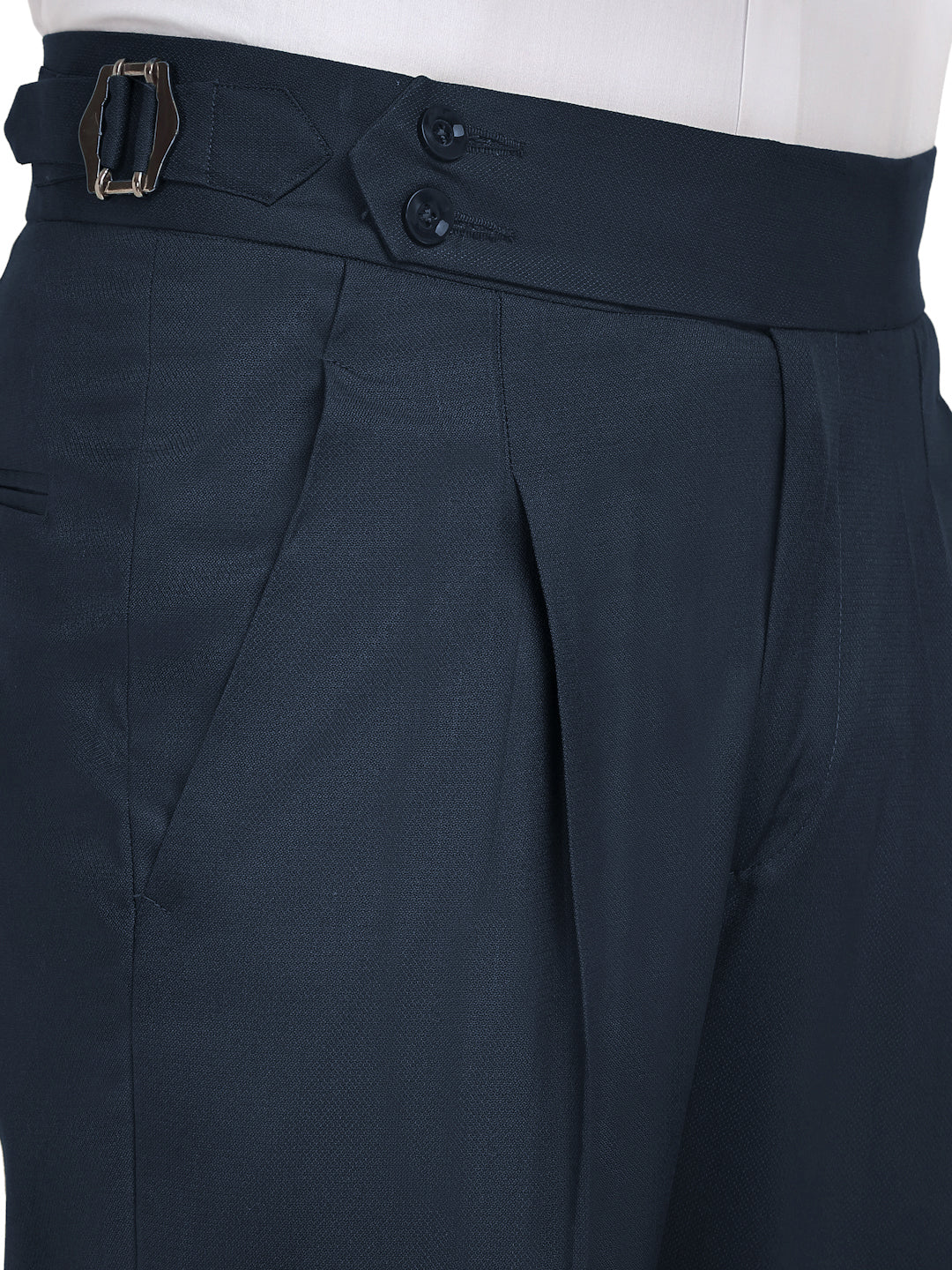 Klotthe Men's Slim Fit Formal Trouser-Navyblue