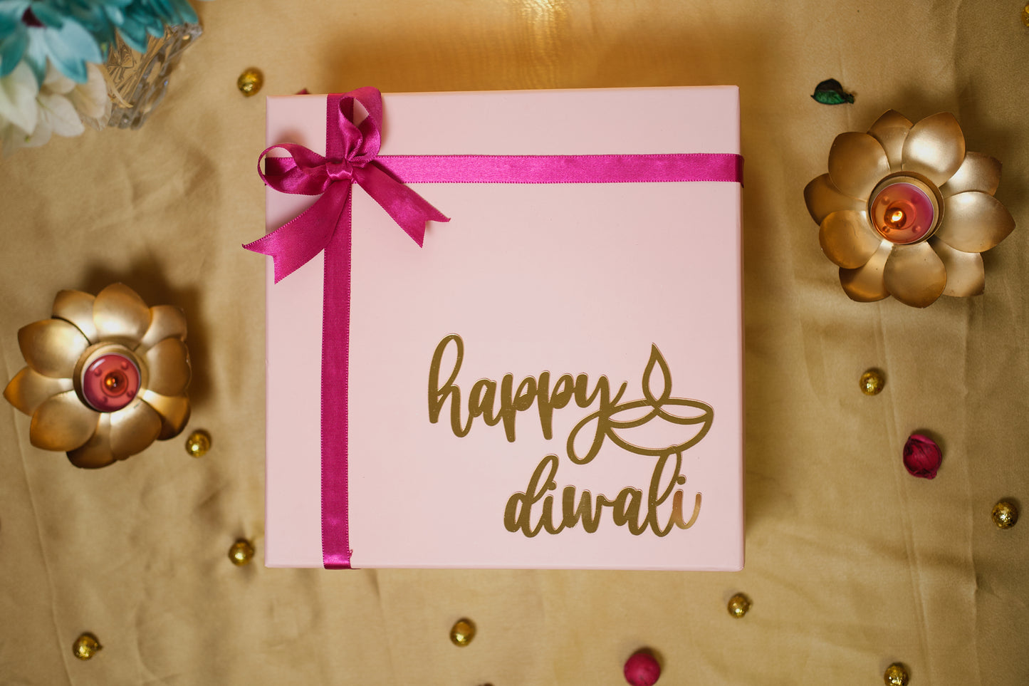 Pastel Pink Gift Box Diwali Hamper By Klotthe®