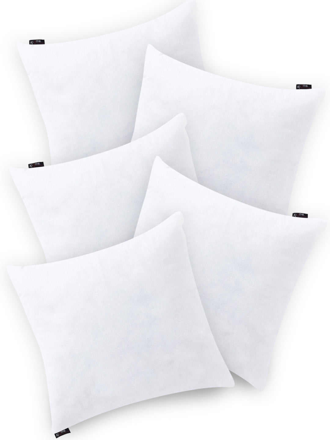 KLOTTHE Set of Five White Poly Cotton Microfibre Cushion Fillers (50X50cm)