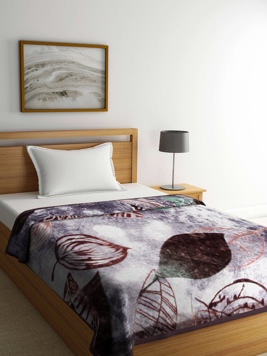 Klotthe Unisex Multi Floral Heavy Winter 1000 GSM Single Bed Blanket