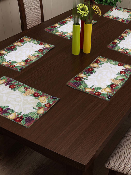 Klotthe Set of 6 Woven Multicolor Dining Table Mats