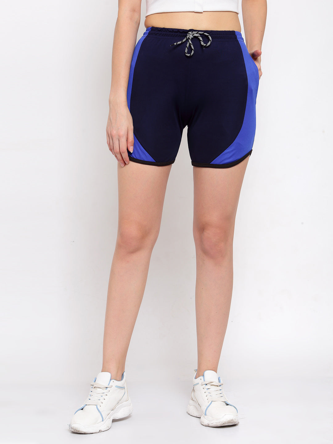 Klotthe Women Blue Traning & Gym Regular Fit Shorts