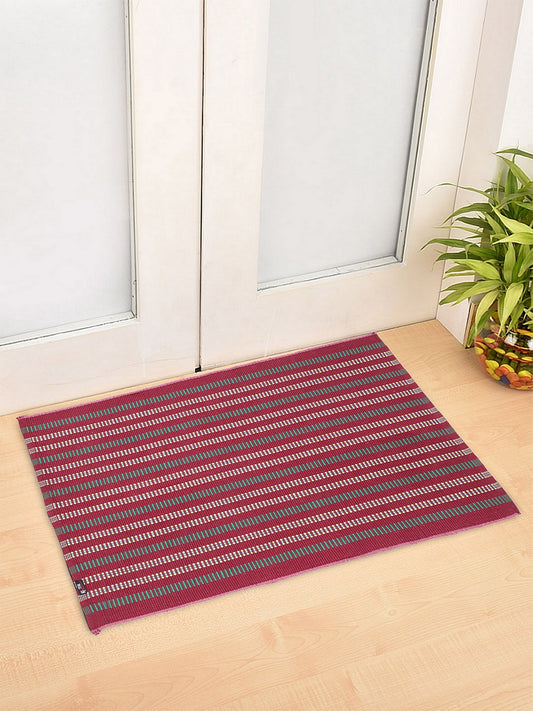 KLOTTHE Set of Two Red Cotton Rugs 60X90 cm
