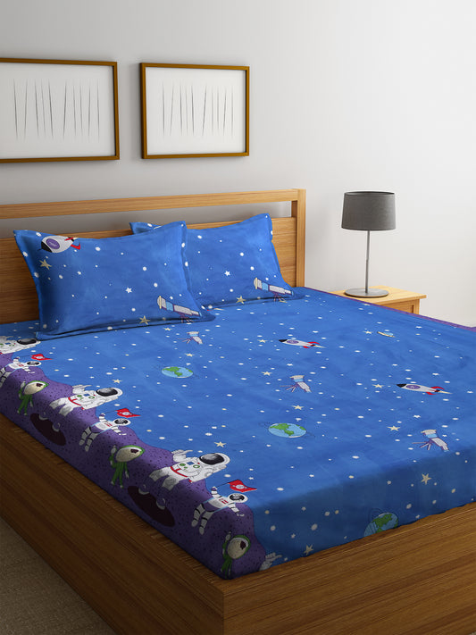 Kid's Special King Size Bed Sheet Set with 2 Pillow Covers By KLOTTHE® (250X225 cm)