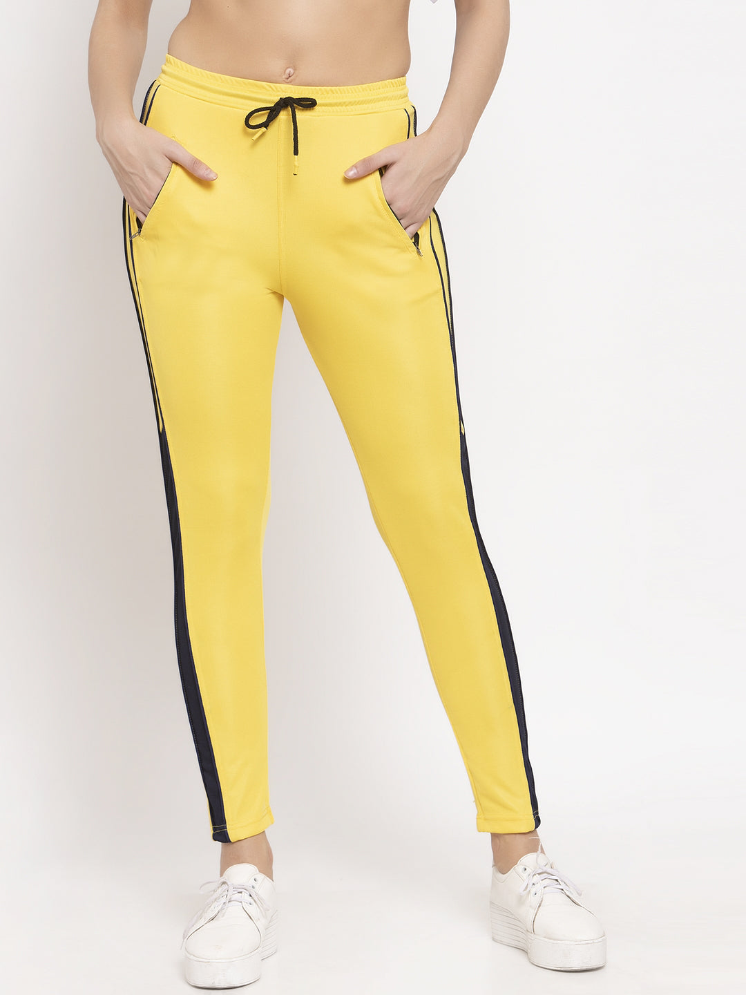 KLOTTHE Women Yellow Casual Track pants