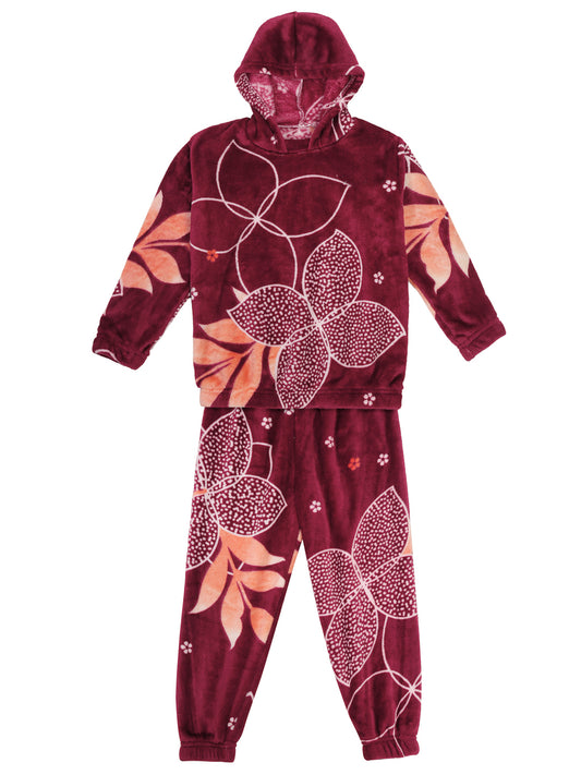 Klotthe Unisex Kids Multi Floral Wool Blend Night Suit