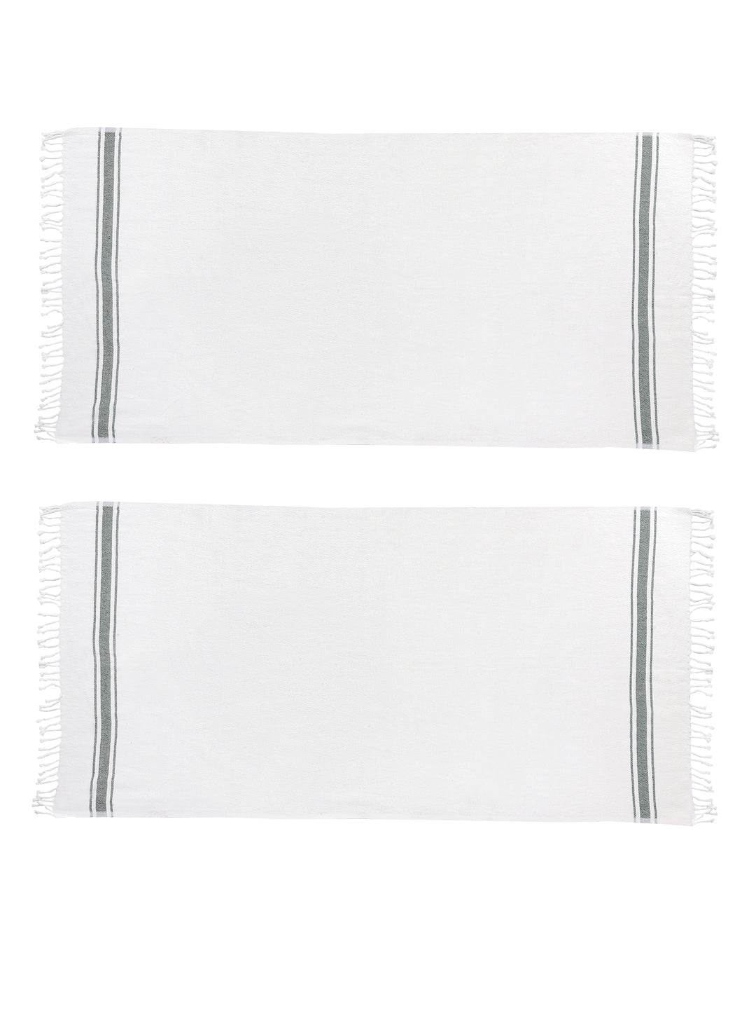 Klotthe Unisex Set of 2 Striped 233 GSM Bath Towels