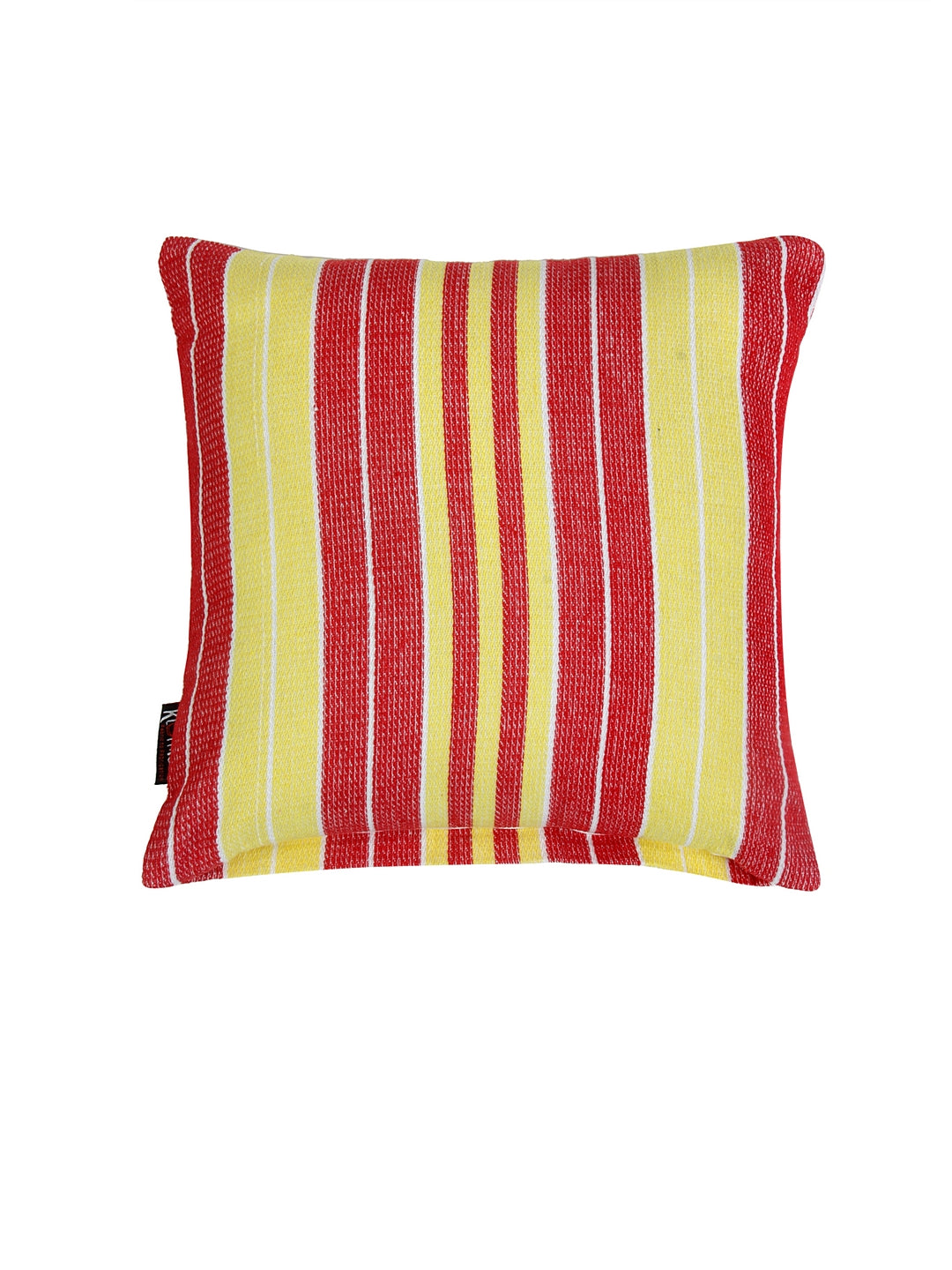 KLOTTHE Set of Five Red Poly Cotton Cushion Covers With Microfibre Fillers (35X35 cm)