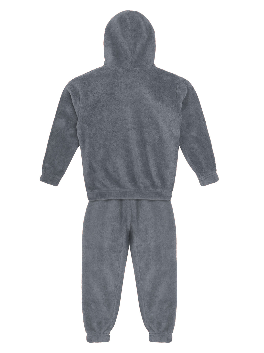 Klotthe Unisex Kids Grey Solid Wool Blend Night Suit