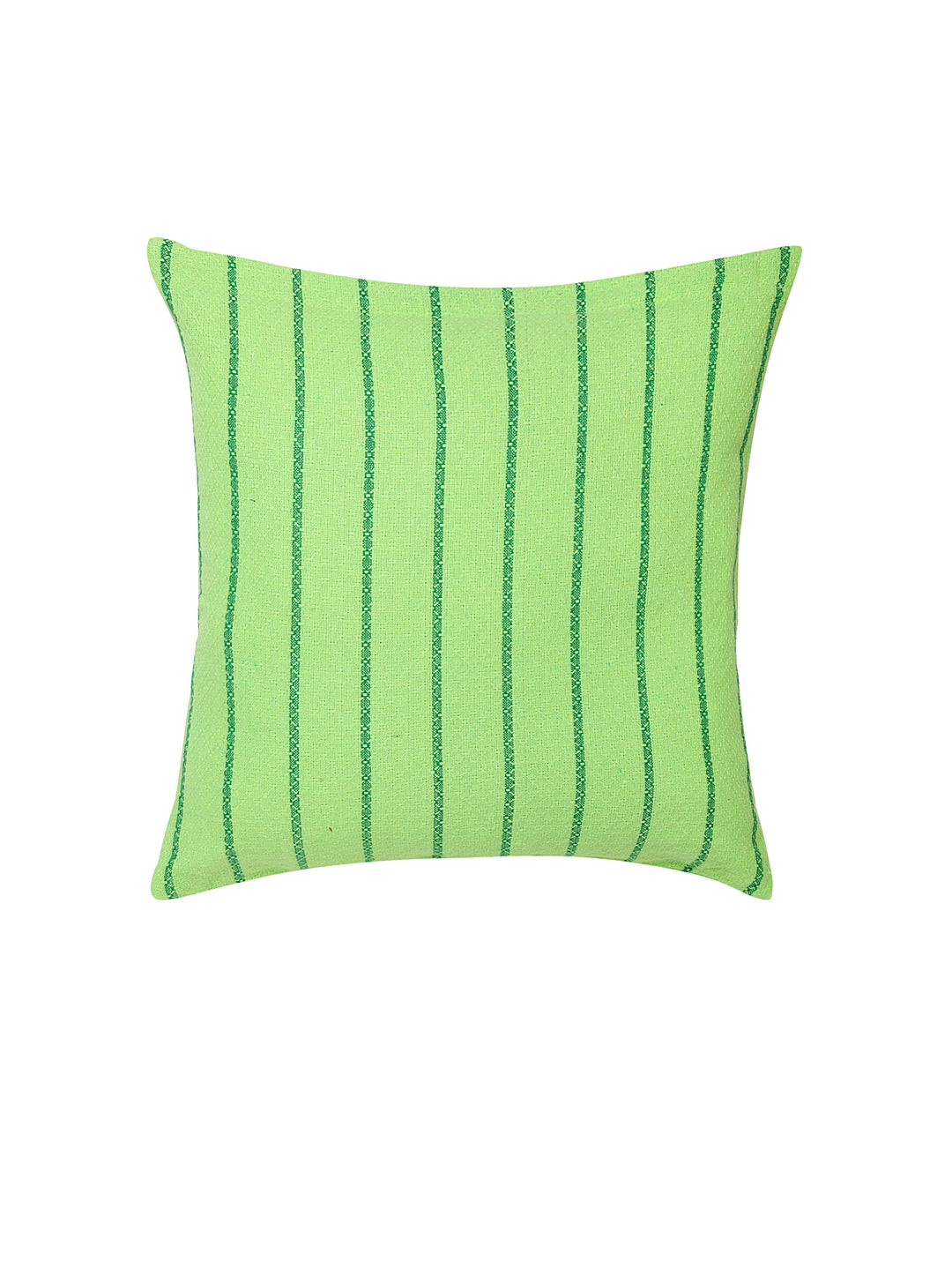 KLOTTHE Set of Five ParrotGreen Cotton Striped Cushion Covers