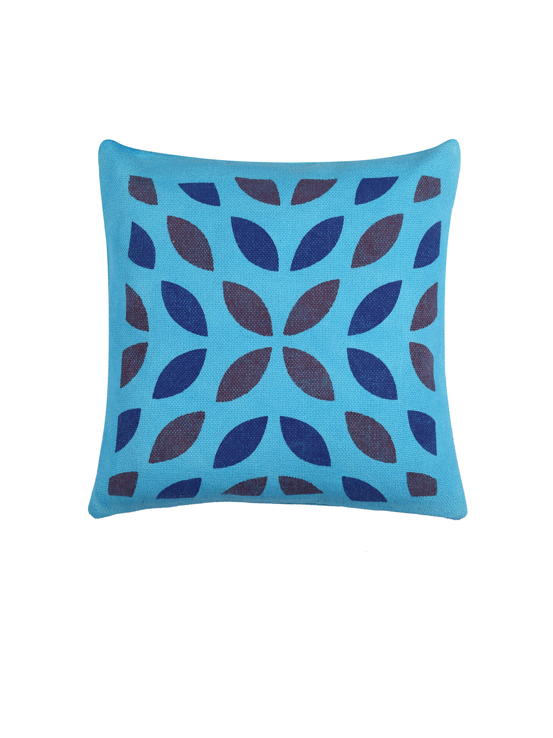 KLOTTHE Set of 5 Blue Polycotton Floral Cushion Covers (40X40 cm)