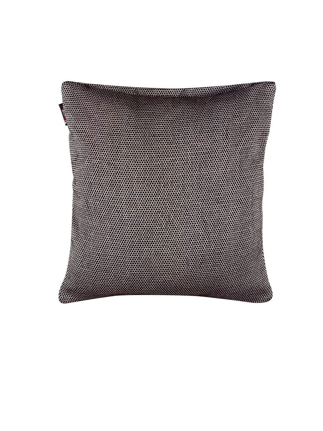 KLOTTHE Set of 5 Brown Polycotton Self Design Cushion Covers (40X40 cm)