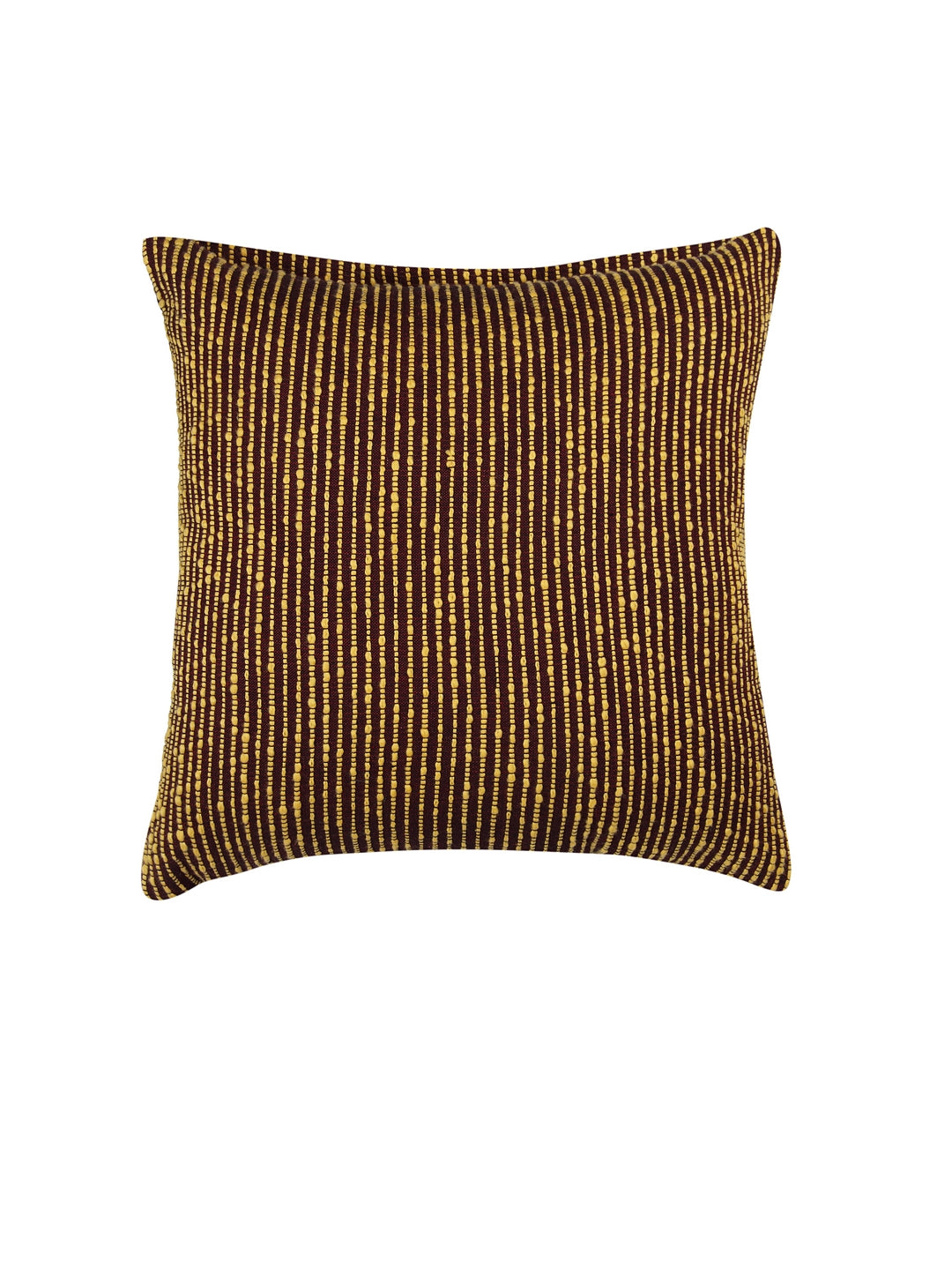 KLOTTHE Set of Two Brown Poly Cotton Cushion Covers With  Microfibre Fillers (40X40 cm)