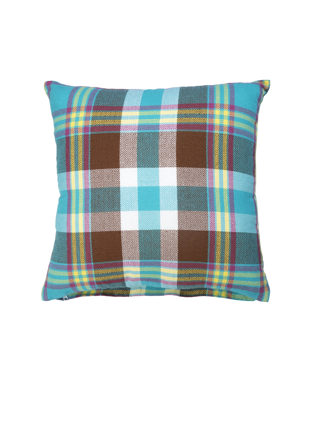KLOTTHE Set of Five Multicolor Poly Cotton Cushion Covers With Microfibre Fillers (40X40cm)