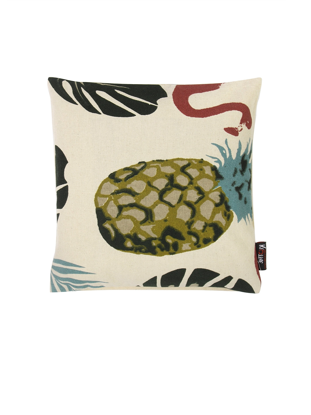 Klotthe OffWhite Cotton Embellished Set of 5 Cushion Cover (30X30 cm)