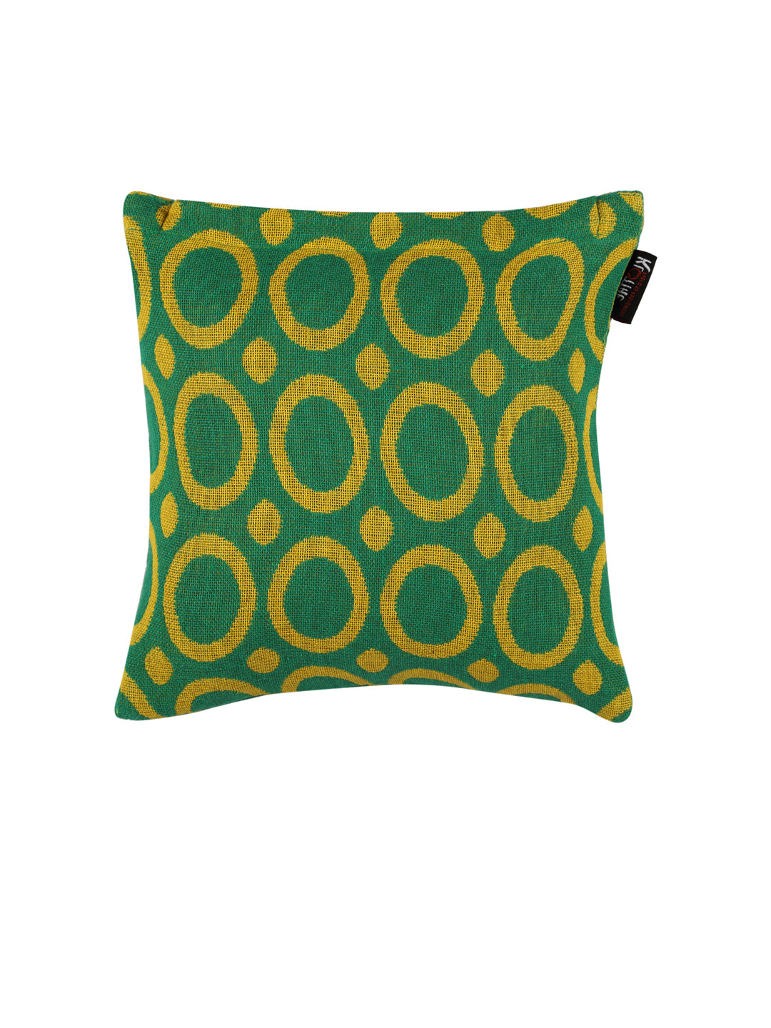Klotthe Set of 5 Green 12"X12" Geometric Cotton Cushion Covers