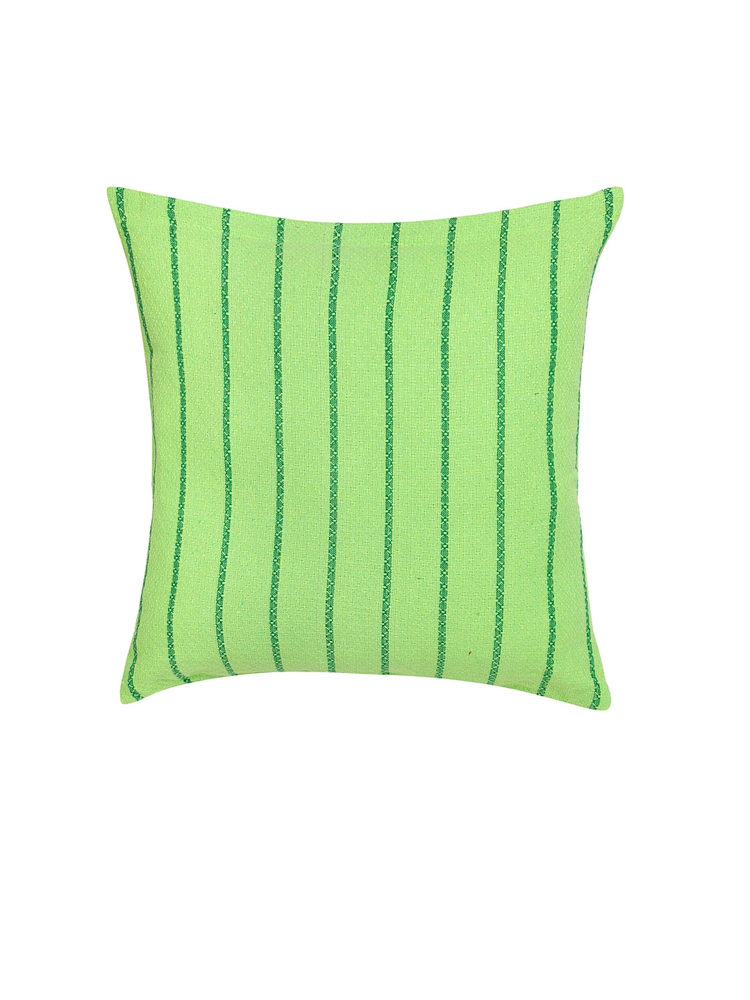 KLOTTHE Set of Five ParrotGreen Cotton Striped Cushion Covers