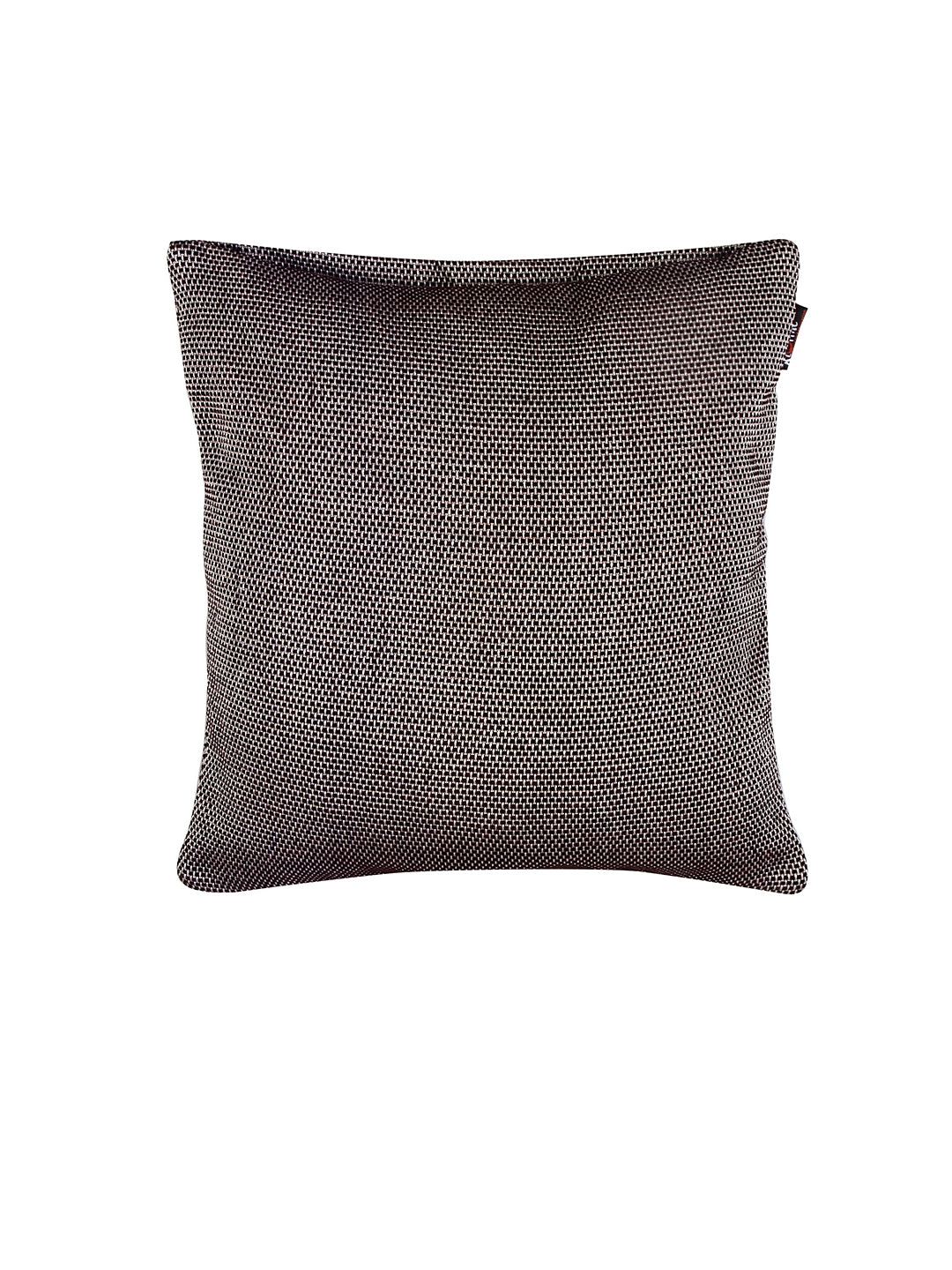KLOTTHE Set of 5 Brown Polycotton Self Design Cushion Covers (40X40 cm)