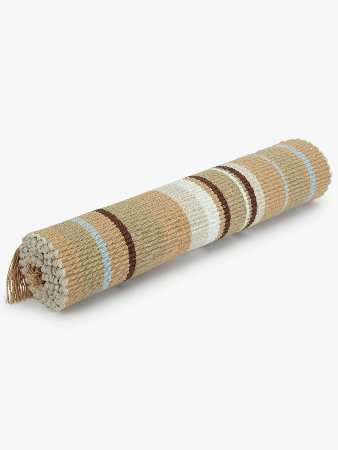Klotthe Multicolor Striped Cotton Anti-Skid Rugs