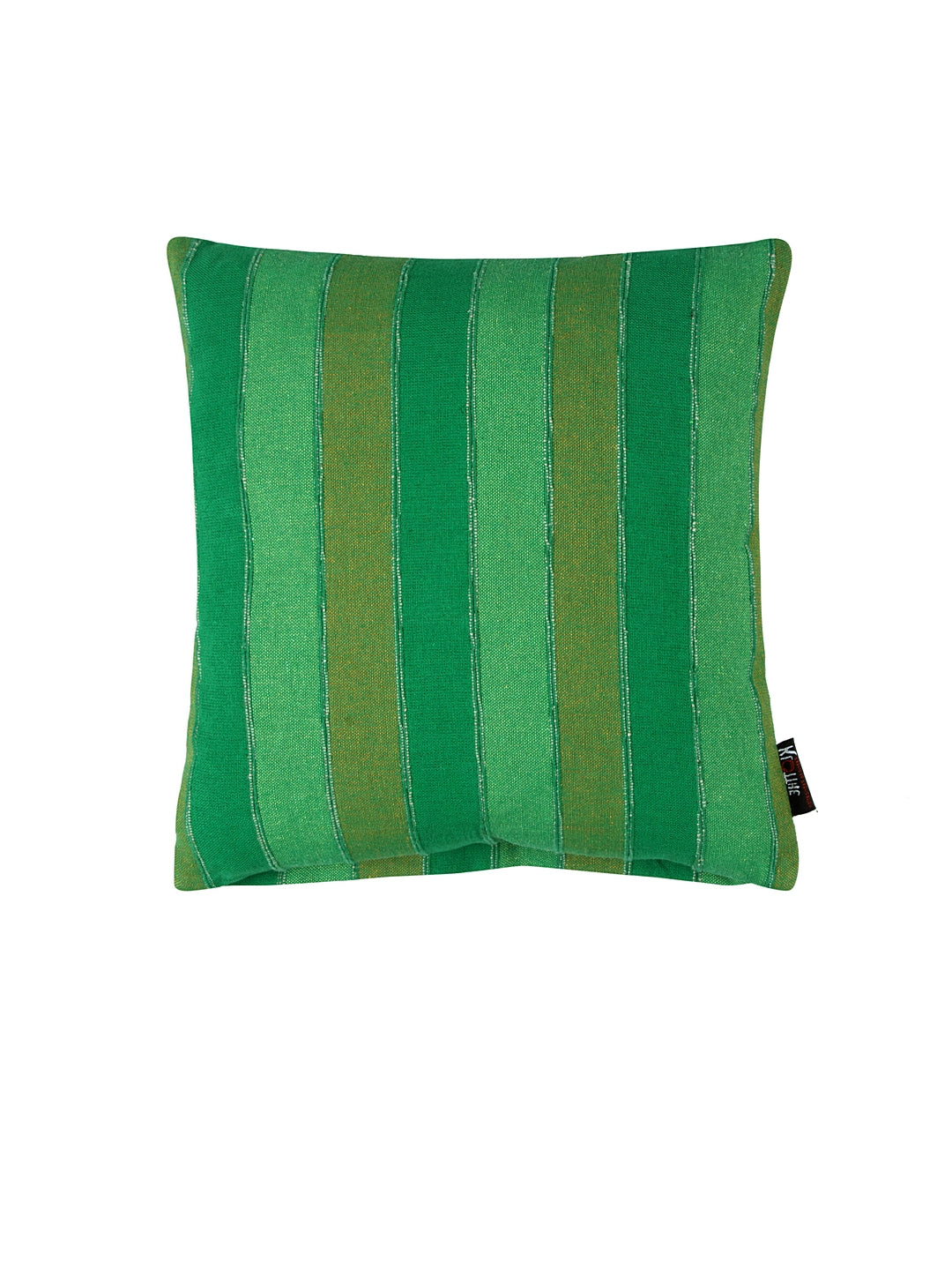 KLOTTHE Set of 5 Green Cotton Jacquard Cushion Covers (35X35 cm)
