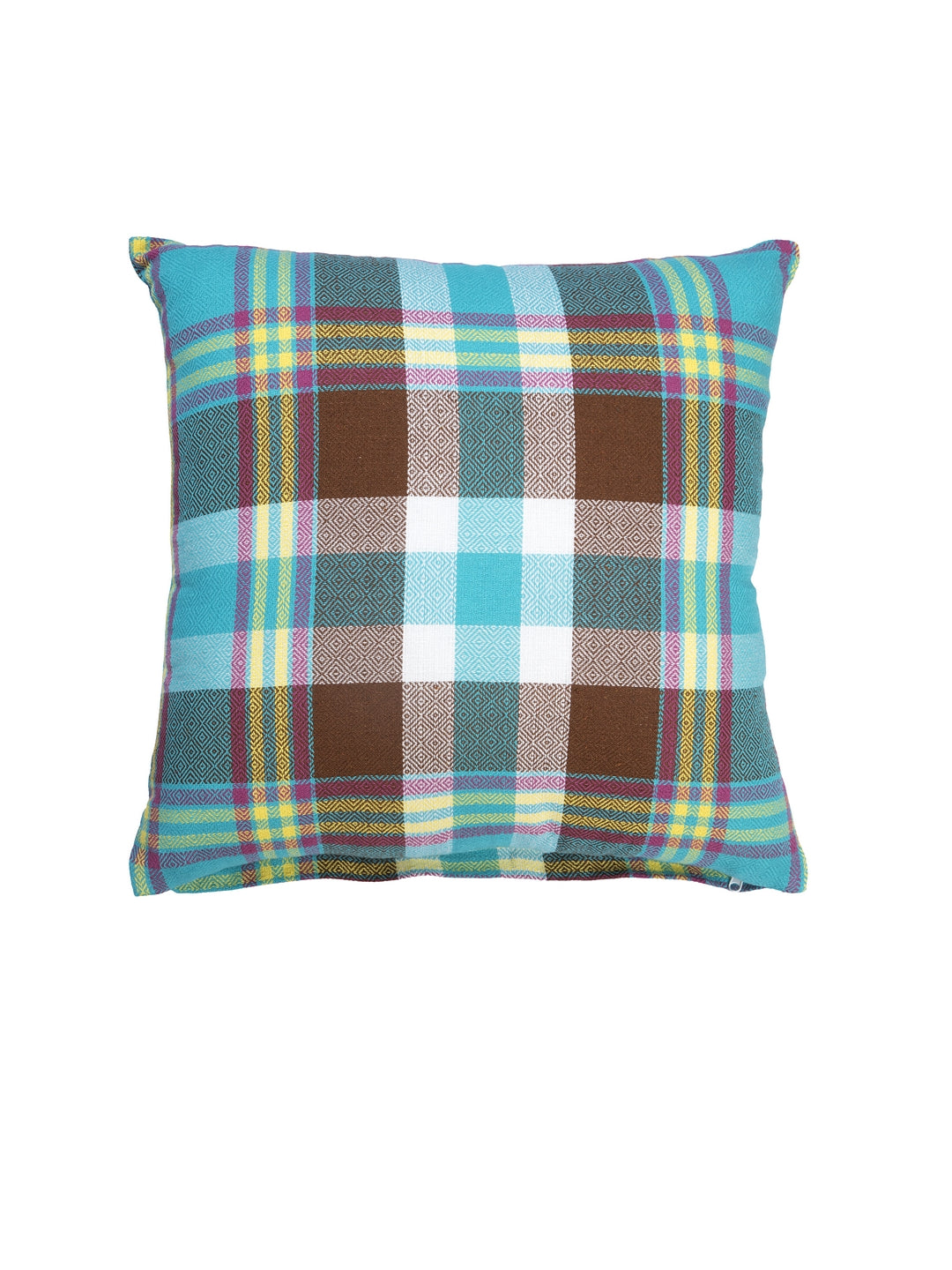 KLOTTHE Set of Five Multicolor Poly Cotton Cushion Covers With Microfibre Fillers (40X40cm)