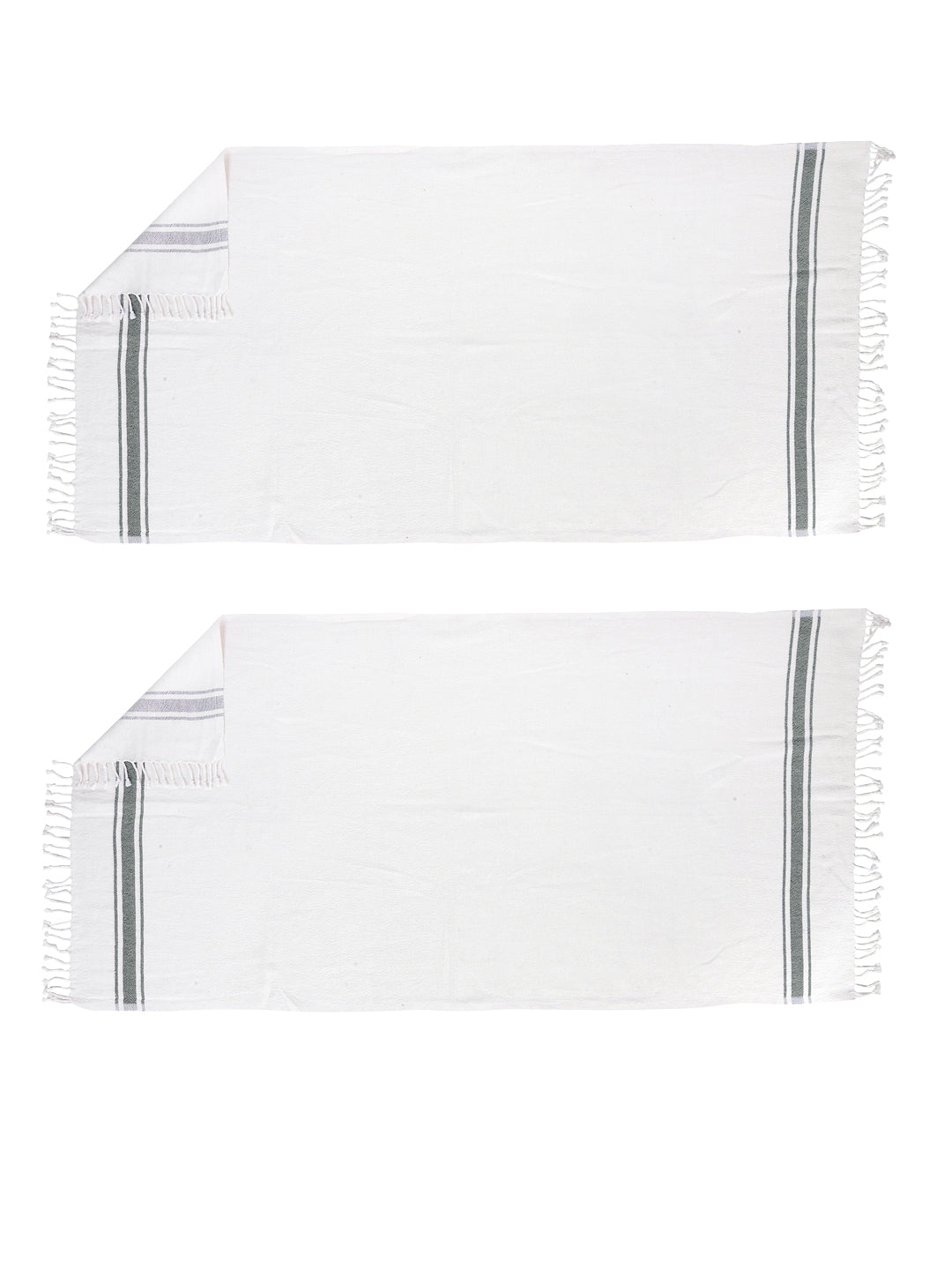 Klotthe Unisex Set of 2 Striped 233 GSM Bath Towels