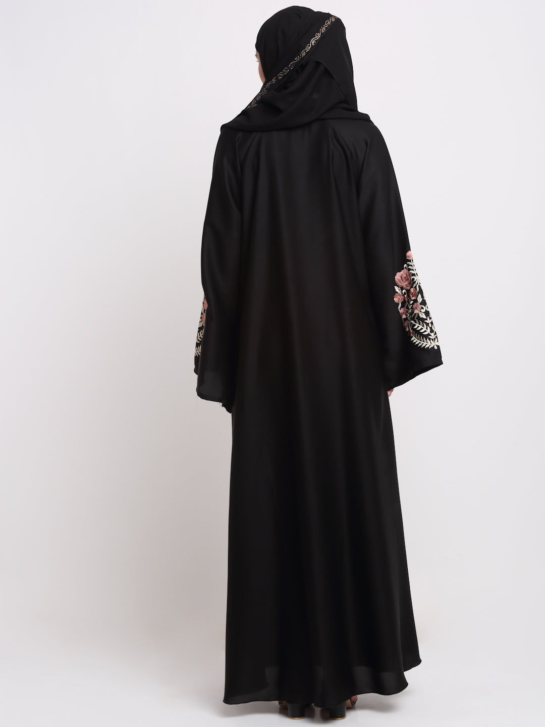 Klotthe Women Black Solid Burqa with Scarf