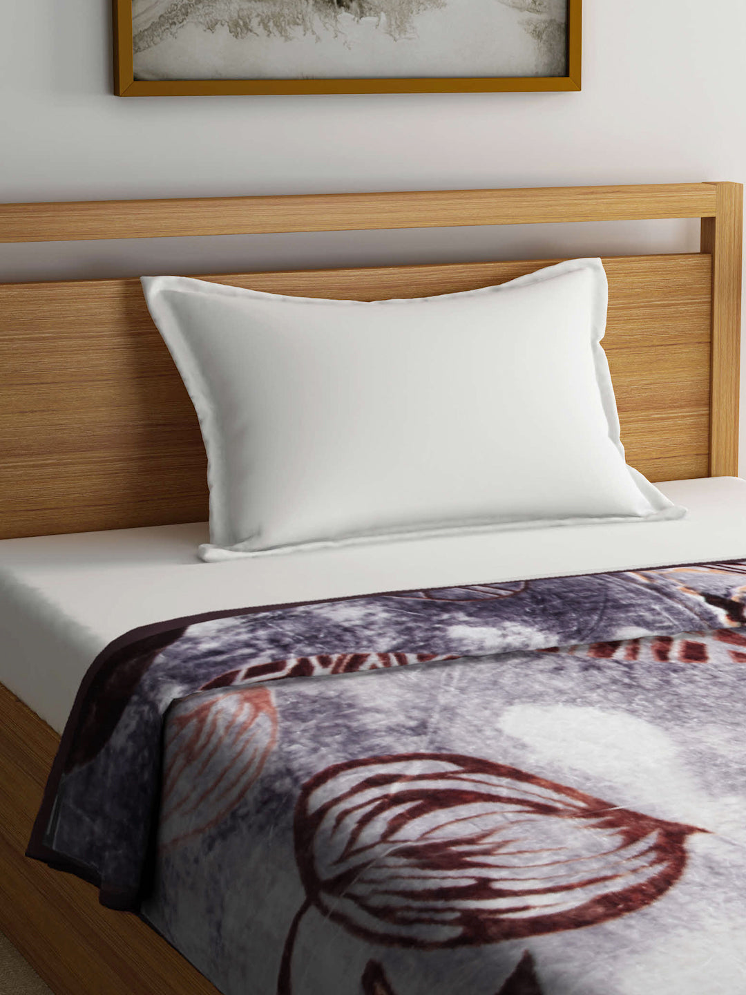 Klotthe Unisex Multi Floral Heavy Winter 1000 GSM Single Bed Blanket
