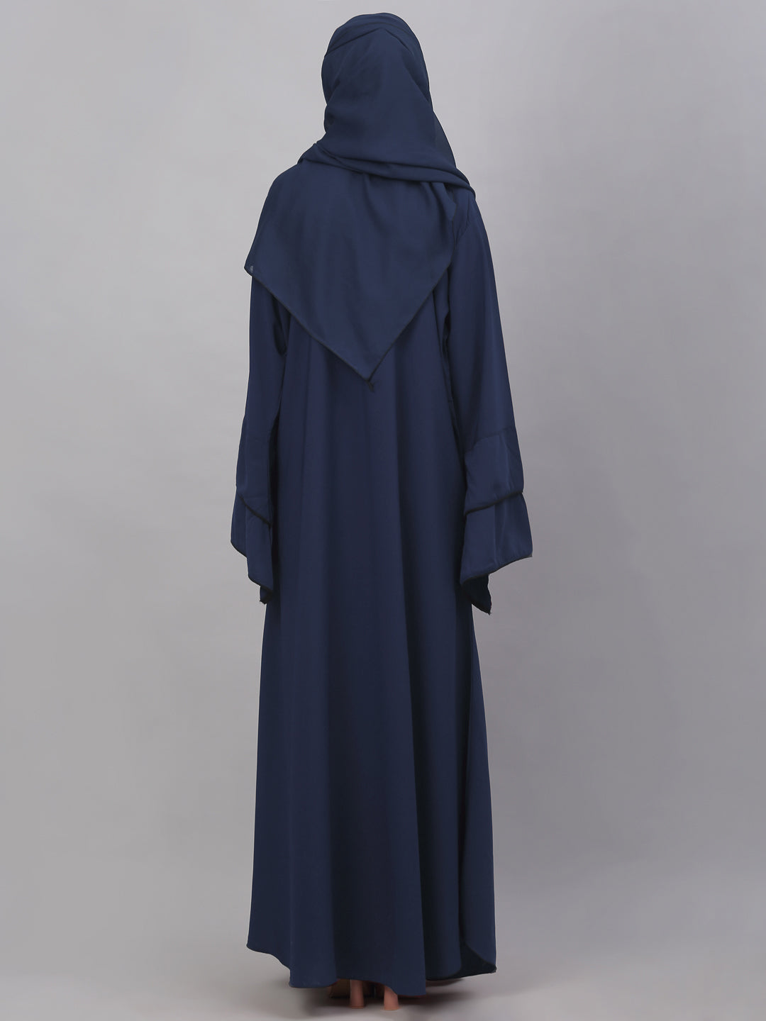 Klotthe Women Blue Embellished Burqa With Scarves